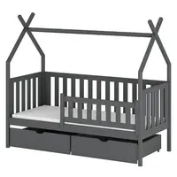 Posteľ Domček Simba 90x200 grafit