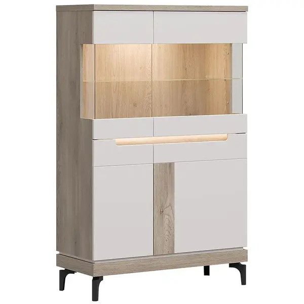 Vitrína Aston An04 Dub/Kašmír