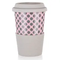 Hrnek ceram se silikonovým víčkem 400ml růž. 60229003