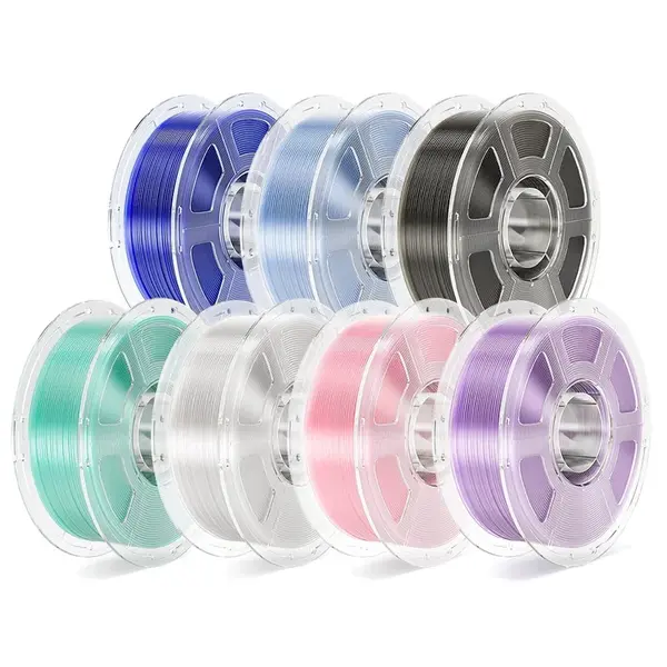 7kg Mecpow High-Speed PETG Transparent Filament - Smoke Gray/ Blue/ Light Blue/ Cyan/ Transparent/ Light Purple/ Pink