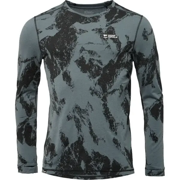 MONS ROYALE CASCADE Pánske funkčné tričko, tmavo sivá, veľkosť