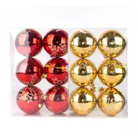 Sada vianočných gúľ priemer 8 cm 6 ks mix 46055