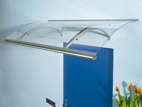 Vchodová stříška SWING 160 x 87 cm stříbrná / čirá GU4000215