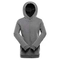 Dětská melírovaná mikina s kapucí alpine pro lelo tmavě šedá 152-158