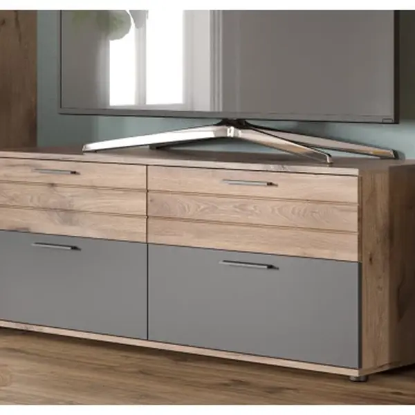 TV skříňka Mason, dub/šedá