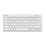 A4Tech FX51, Klávesnice CZ, bez numeriky, nízkoprofilová typ drátová (USB), bílá