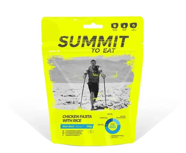 Summit to eat Kuře Fajita s rýží viz obrázek Dehydrovaná strava
