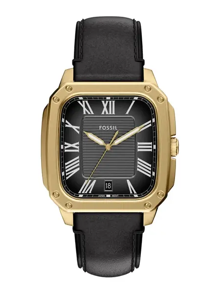 FOSSIL Analógové hodinky 'CROSBY'  zlatá / čierna