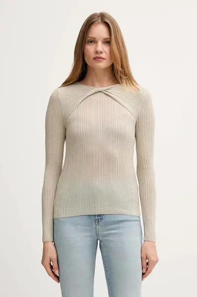 Vlněný svetr Hoss Intropia dámský, zelená barva, 6382015