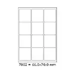 Samolepicí etikety 66 x 70 mm, 12 etiket, A4, 100 listů