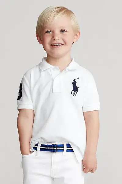 Detská bavlnená polokošeľa Polo Ralph Lauren