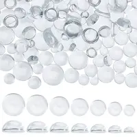 150Pcs 7 Sizes Transparent Glass Cabochons