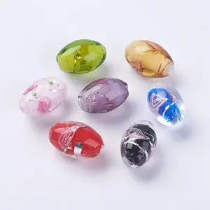 Handmade Silver Foil Lampwork Beads