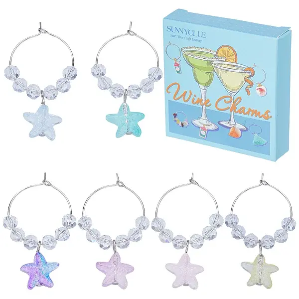 Glass Wine Glass Charms