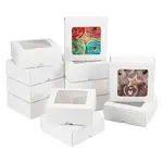Square Paper Storage Gift Boxes with Clear Visible Window