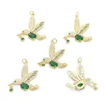Real 18K Gold Plated Brass Micro Pave Cubic Zirconia Pendants