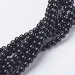 Natural Dyed & Heated Black Onyx Round Beads Strands