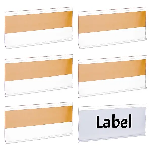 Rectangle PVC Price Tag Sign Label Holder