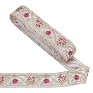 Polyester Flower Embroidery Lace Trim