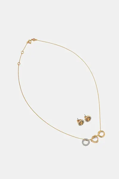 Náušnice a náhrdelník Tory Burch Miller Pave 2-pack