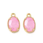 Brass Crushed Ice Cut Cubic Zirconia Pendants