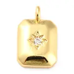 Brass Clear Cubic Zirconia Charms