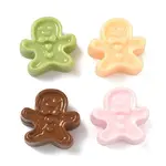 Gingerbread Man Christmas Theme Opaque Resin Cabochons