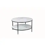 Livetastic KONFERENČNÍ STOLEK, černá, bílá, sklo, kov, 80/80/45 cm