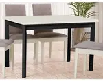 Obdĺžny jedálenský stôl Maxim 120x80 cm, béžový kašmír/čierny%