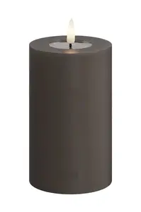 Deluxe Homeart  LED svíčka  Mokka Bloklys 7,5 x 12,5 cm