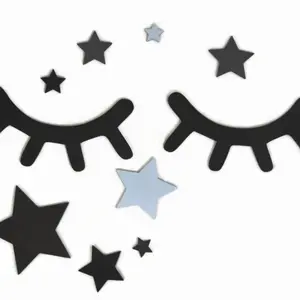 Adam Toys Dekorace na zeď - Spící očka s hvězdičkami, modré