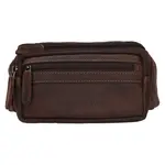 Pánská kožená ledvinka Greenwood Bent - tmavě hnědá