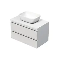 Kúpeľňová skrinka s krycou doskou SAT Cube Way 80x47,5x46 cm biela mat CUBE3D46802ZBKD