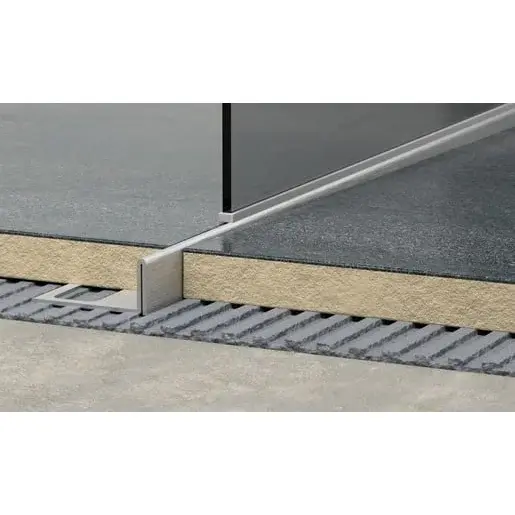 Lišta ľavá Havos kartáčovaný, nerez, dĺžka 150 cm, výška hrany 12 mm, SPNRZK12150L