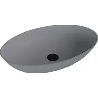 Polysan Banera umývadlo na dosku 60x40 cm šedá matná mat bez prepadu 14397.31