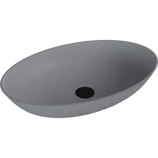 Polysan Banera umývadlo na dosku 60x40 cm šedá matná mat bez prepadu 14397.31