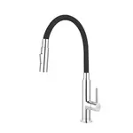 Drezová batéria Novaservis so silikónovým ramienkom, 2 prúdy čierna / chróm 70730,0C