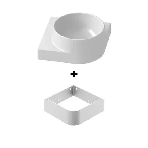 Ravak Yard konzola s umývadlom 28x28x12,5 cm biela X000001523