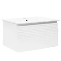 Kúpeľňová skrinka s umývadlom Naturel Savona 98x43x44,8 cm biela lesk SAVONA100BI