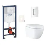 Závesný wc set do ľahkých stien / predstenová montáž GROHE Euro Ceramic SIKOGRSEUSCSH0