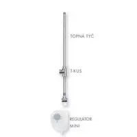 Vyhrievaná tyč Isan Mini 300W S EL.REG. chróm SKVMINI300S