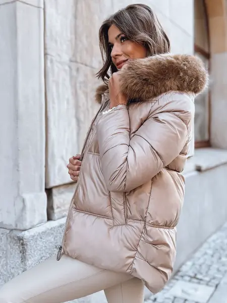 Dámska zimná bunda SPARKLE Farba camelová DSTREET