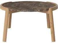 Konferenční stolek Mix Ø65 cm, více variant - Bolia Varianta: Brown marble | Oiled oak, Solid | v. 35 cm