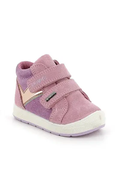 Dětské semišové polobotky Primigi fialová barva, PQUGT 88547