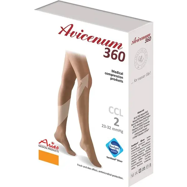 AVICENUM 360 DEN stehenné pančuchy béžové-8001 G79788 - Veľkosť XL - long - so špicou