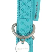 Zolux Obojek Mac Leather pro psy 10 mm/20-30 cm tyrkysový