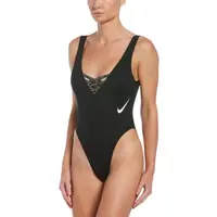 Nike SNEAKERKINI Dámské jednodílné plavky, černá, velikost