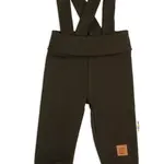 Baby Nellys Rostoucí legíny se šlemi, žebrované s širokým pásem  - čokoláda, 92/98