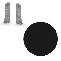 Koncovka k soklu Naturel čierna hladká , PVC dĺžka 0,5 cm, výška hrany 56 mm, NATNGTK15