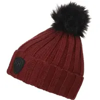 Helly Hansen W LIMELIGHT BEANIE Pletená čiapka s brmbolcom, vínová, veľkosť UNI